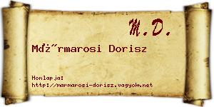 Mármarosi Dorisz névjegykártya